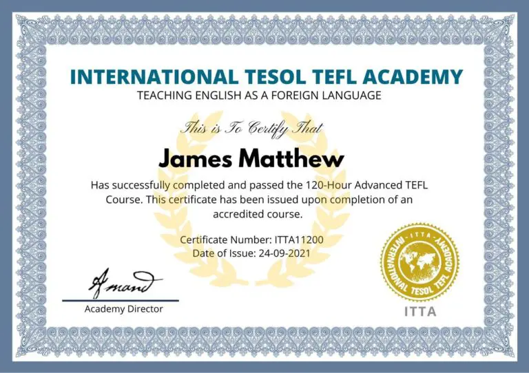 TEFL CERTIFICATE (HARD COPY) - Authorize TEFL & TESOL Certificate